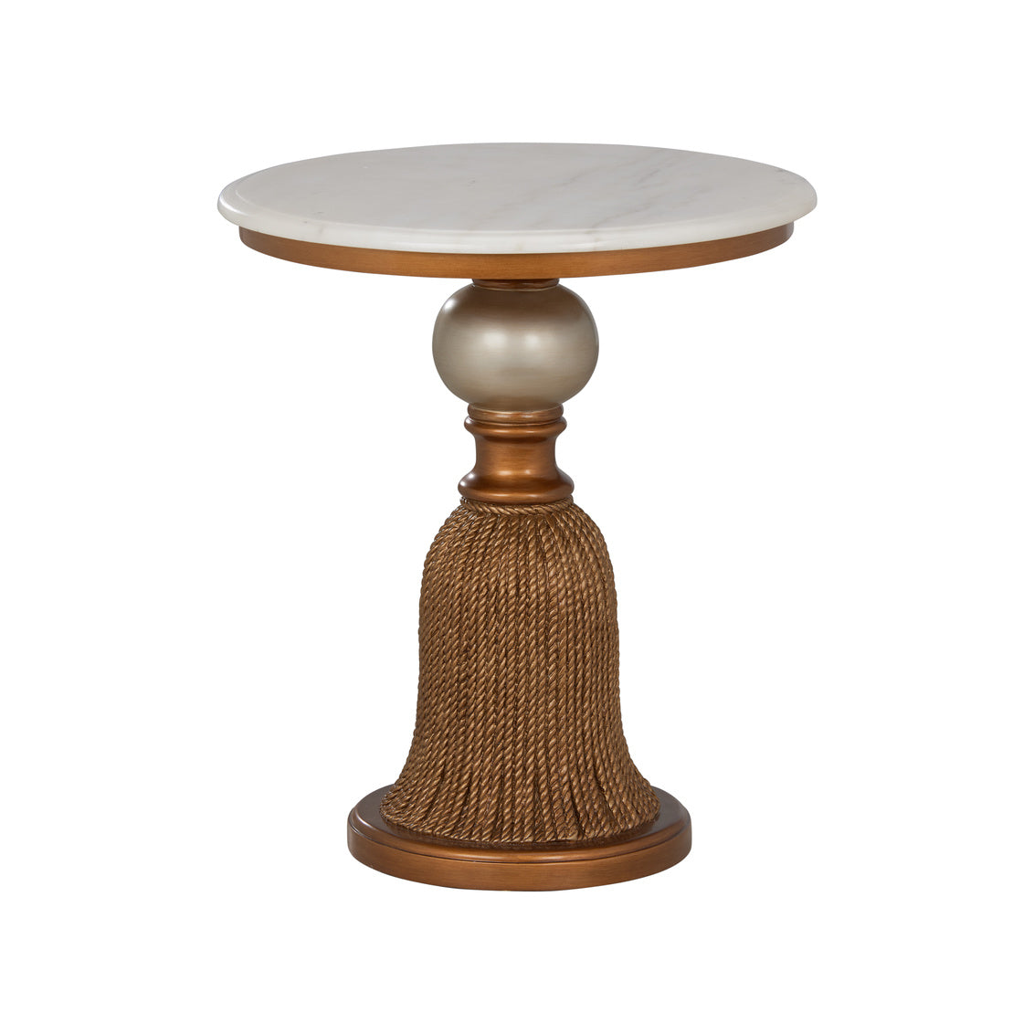 Chelsea House Tassel Side Table- Silver & Gold