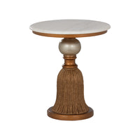 Chelsea House Tassel Side Table- Silver & Gold