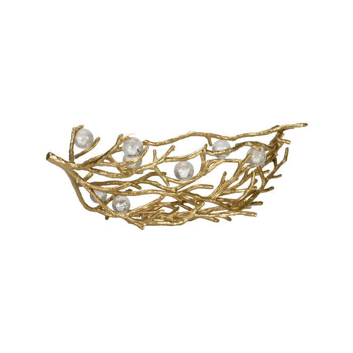 Chelsea House Open Twig and Crystal Balls Bowl