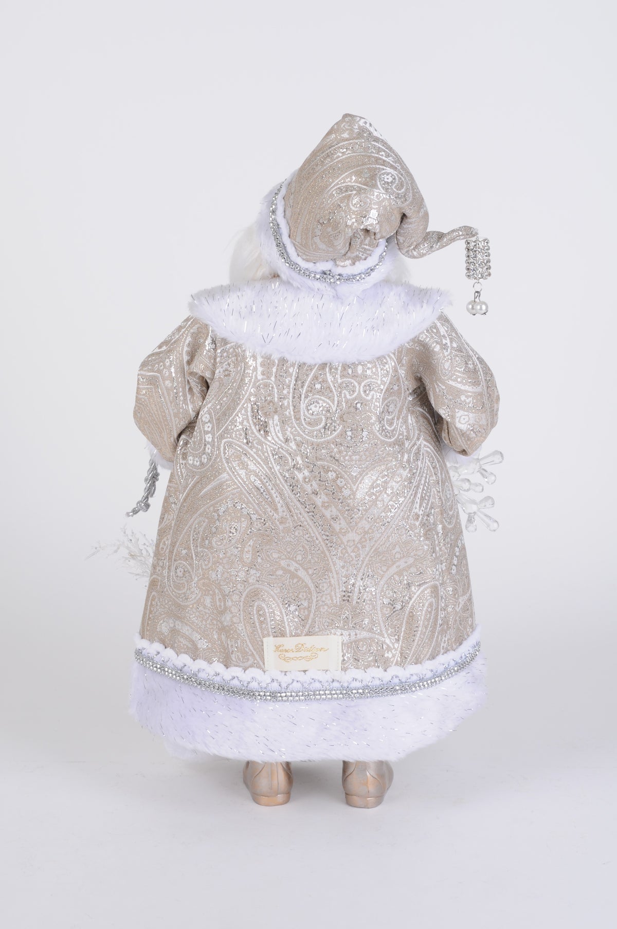 Karen Didion Lighted White Christmas Santa