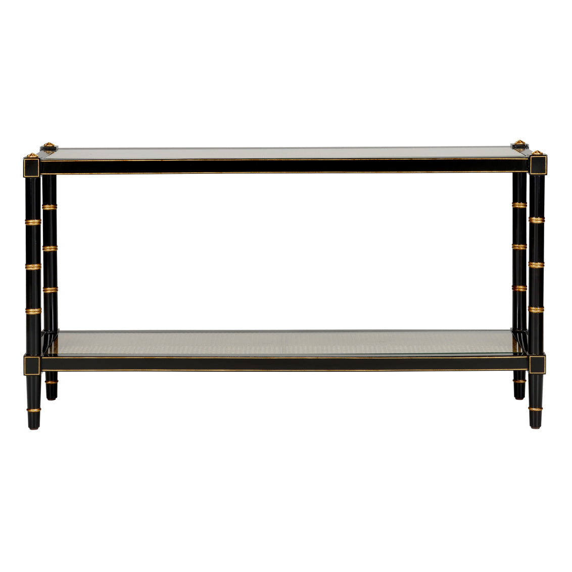 Chelsea House Conner Cane Console - Black
