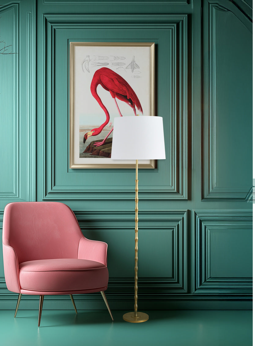 Chelsea House Artois Floor Lamp - Aged Brass