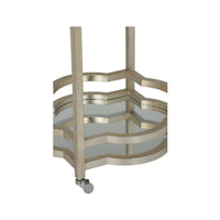 Chelsea House Quatrefoil Bar Cart - Silver