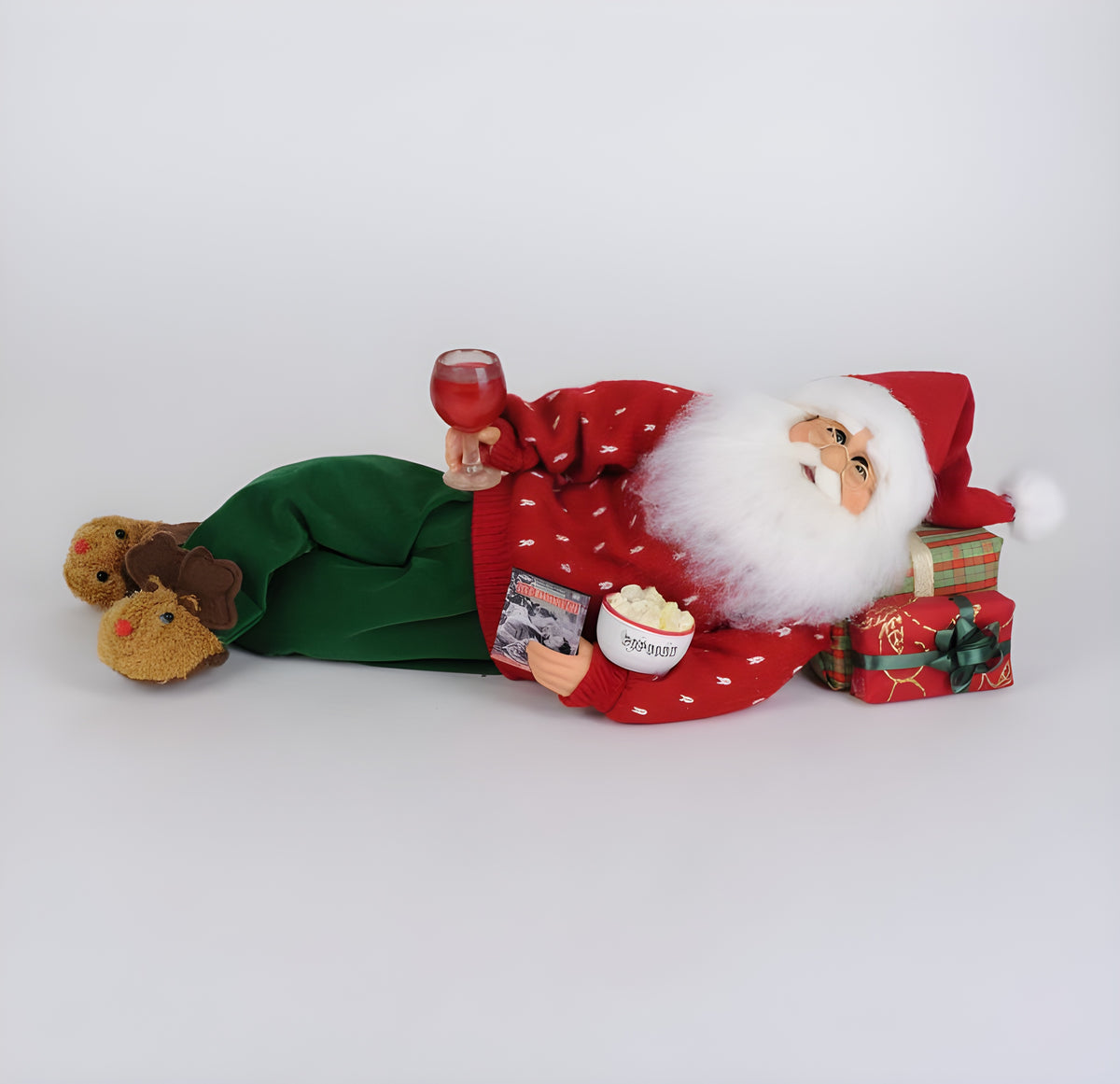Karen Didion Lying Wine and a Movie Santa