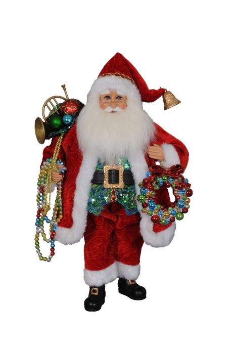 Karen Didion Beads with Wreath Santa