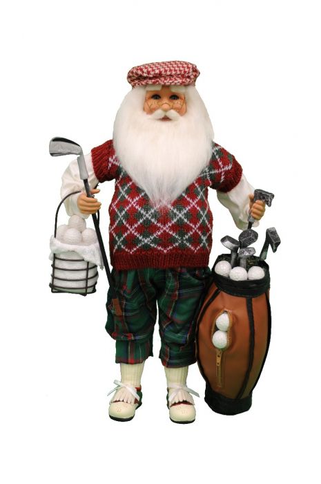 Karen Didion Golf Santa with Basket
