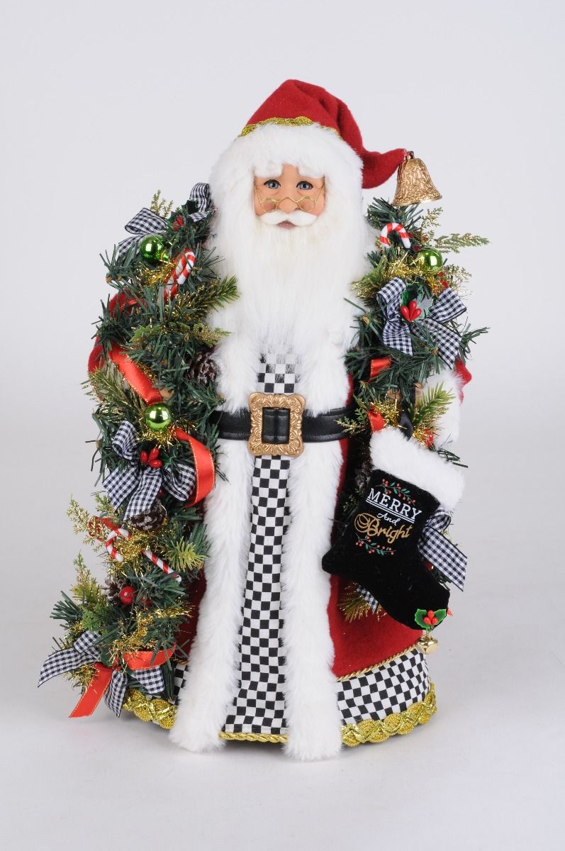 Lighted Merry And Bright Santa