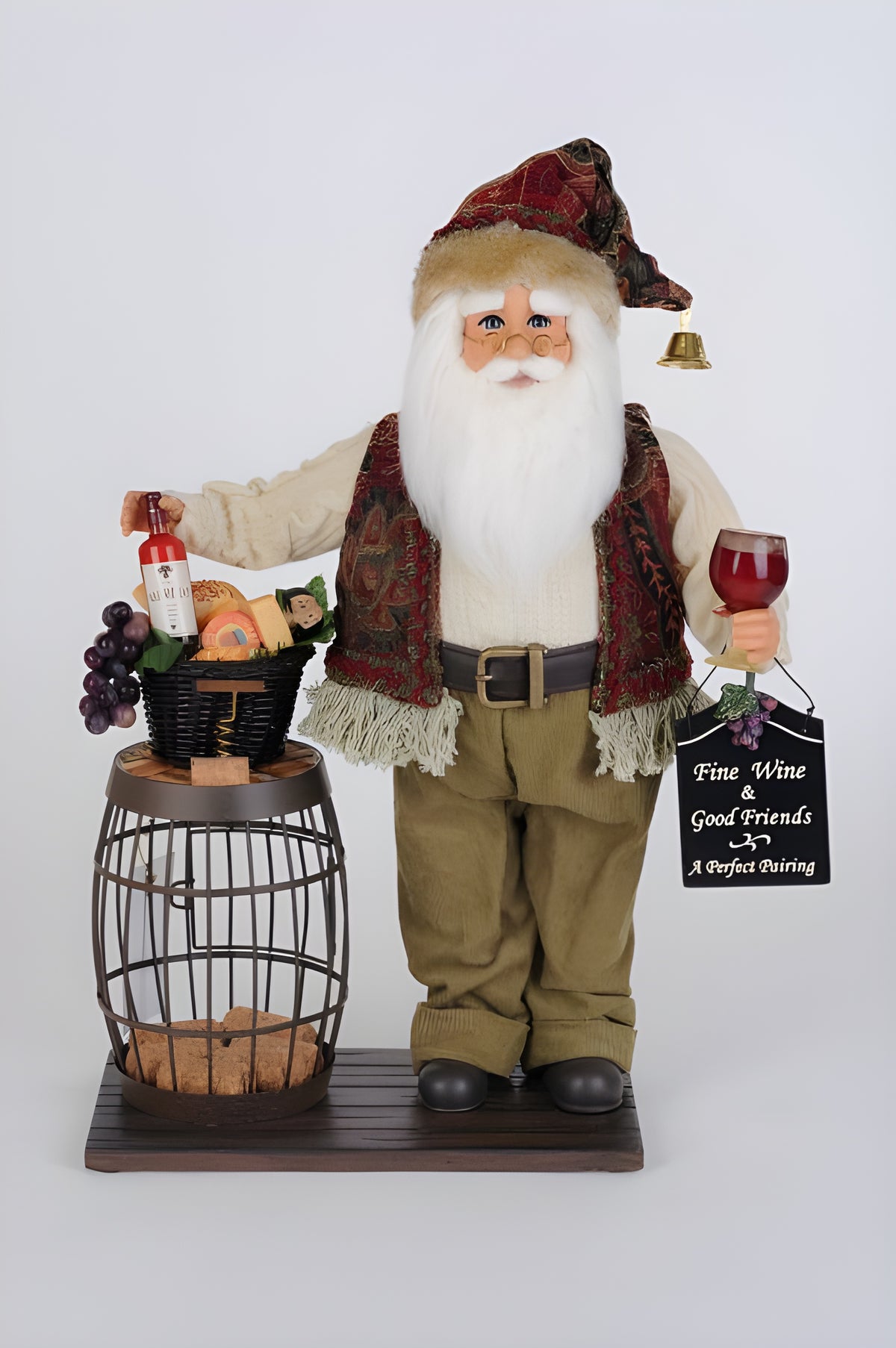Karen Didion Wine Barrel Cork Collector Santa