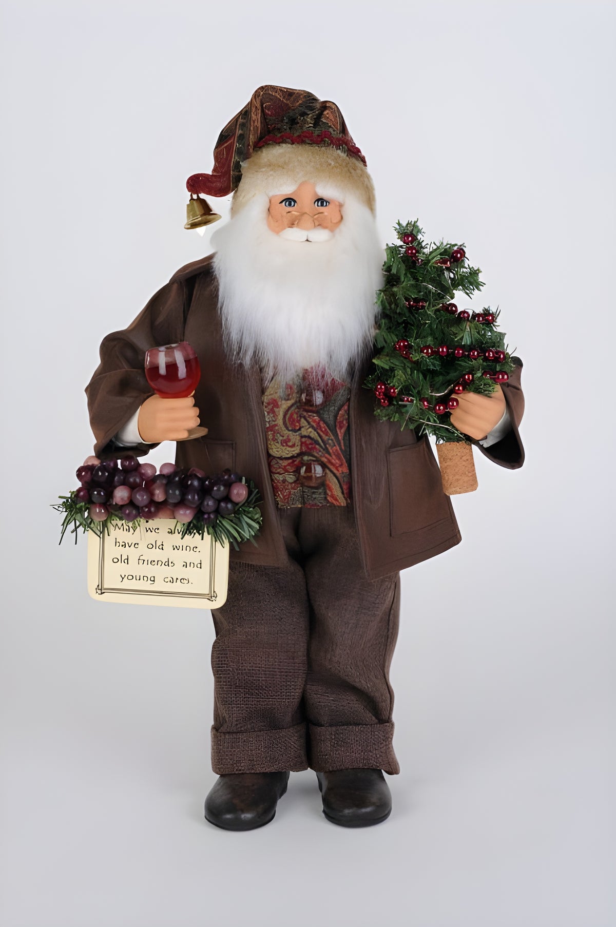 Karen Didion Lighted Wine Sommelier Santa
