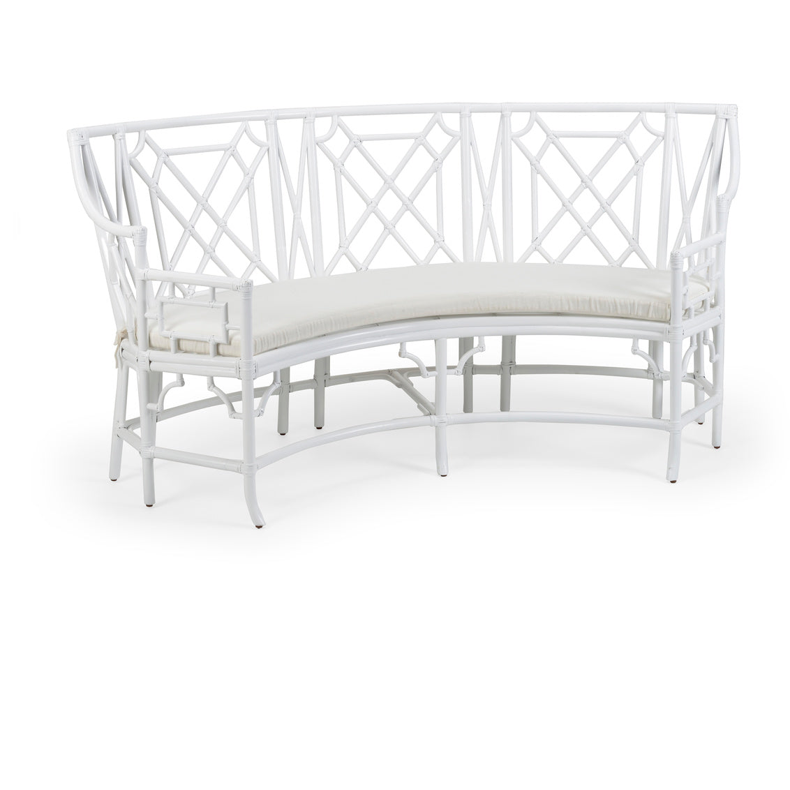 Wildwood Wild Palm Settee - White