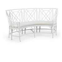 Wildwood Wild Palm Settee - White