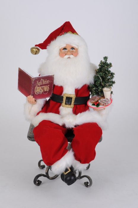 Karen Didion Lighted Story Time Sitting Santa