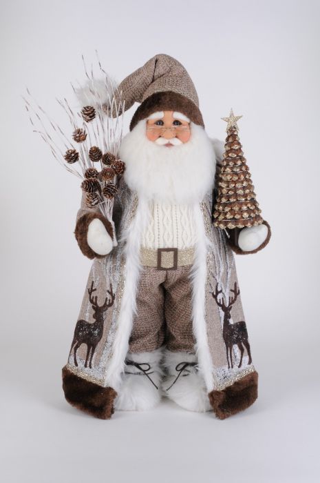 Karen Didion Lighted Winter Woods Santa