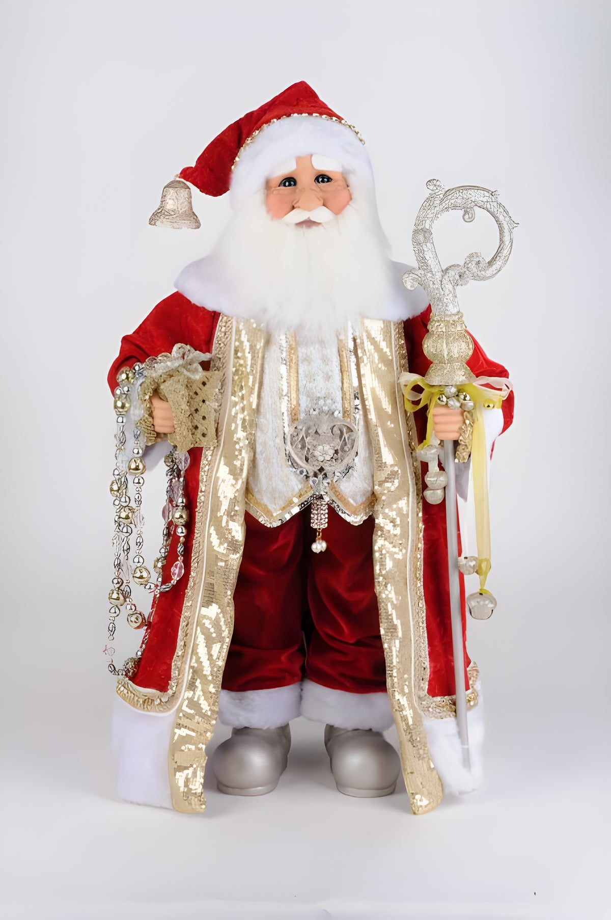 Karen Didion Red and Gold Santa