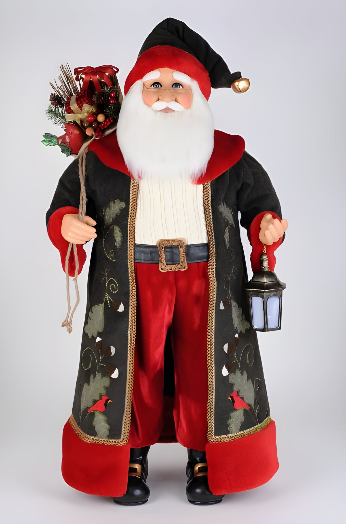 Karen Didion Lighted Woodland Cardinal Santa