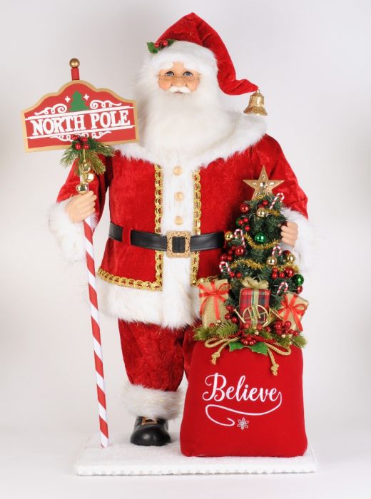 Karen Didion Lighted North Pole Santa- Large
