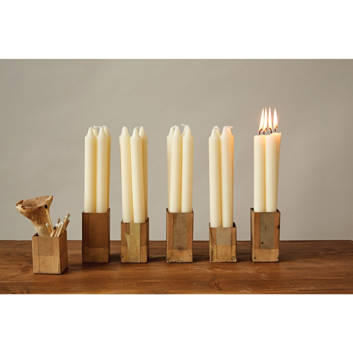 Design Shop Unscented Taper Candles In Box, Set of 12