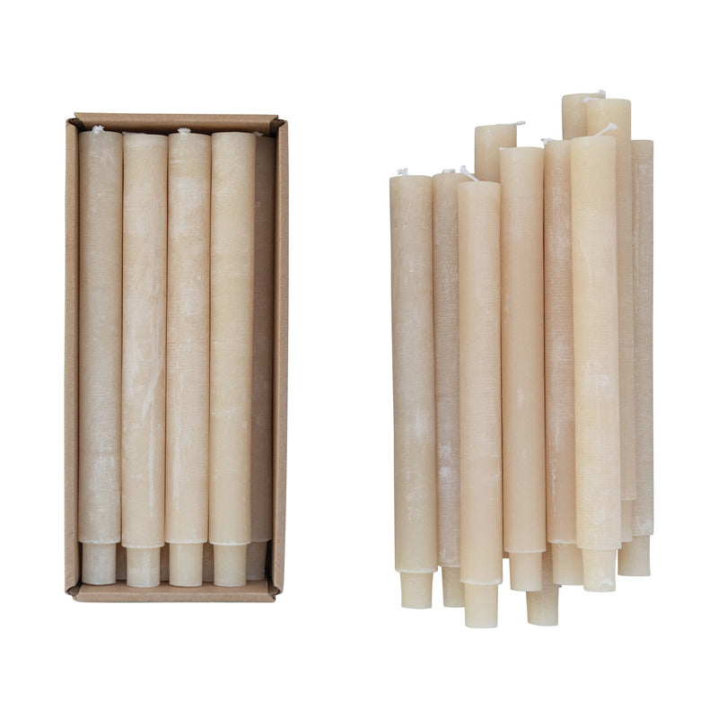 Design Shop Unscented Taper Candles, Powder Finish, Set of 12