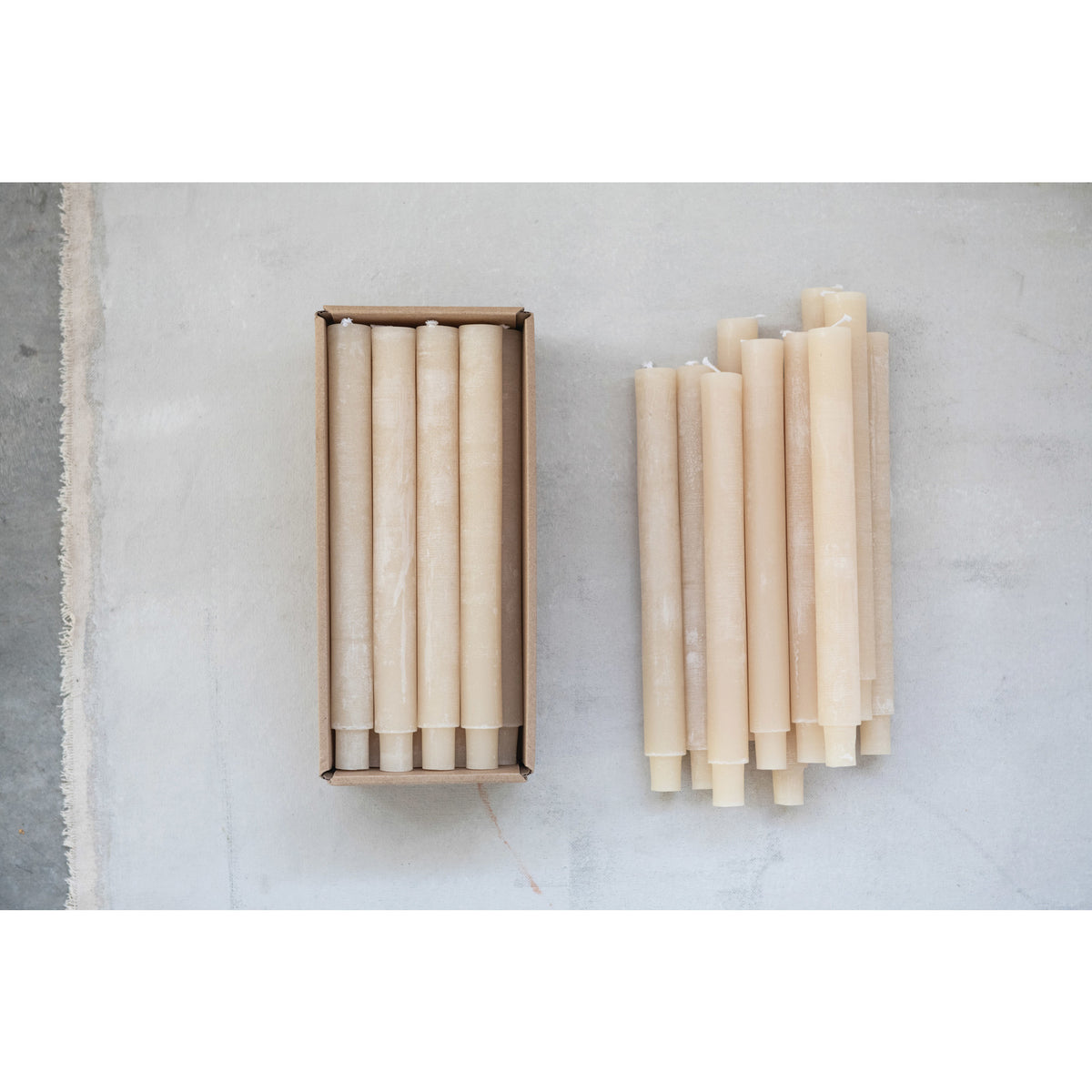 Design Shop Unscented Taper Candles, Powder Finish, Set of 12