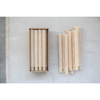 Design Shop Unscented Taper Candles, Powder Finish, Set of 12