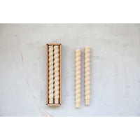 Design Shop Unscented Twisted Taper Candles in Box, Set of 2