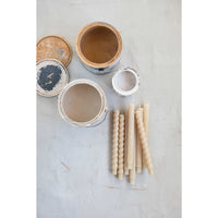 Design Shop Unscented Twisted Taper Candles in Box, Set of 2