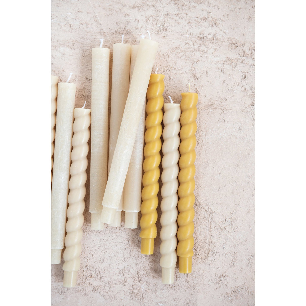 Design Shop Unscented Twisted Taper Candles in Box, Set of 2