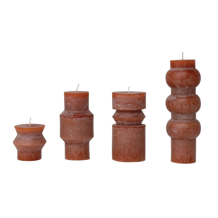 Design Shop Unscented Totem Pillar Candle - Set of 4.