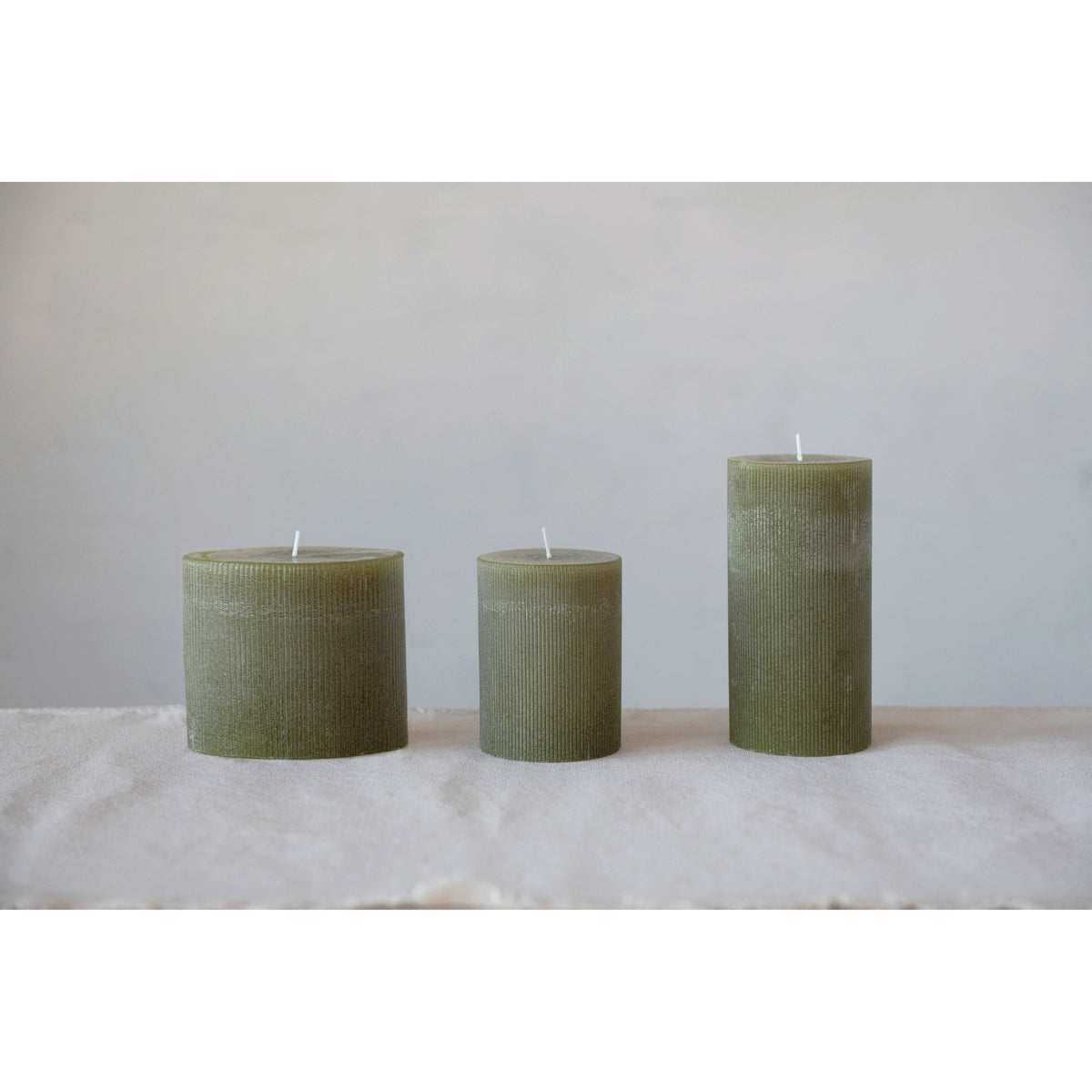 Design Shop Unscented Pleated Pillar Candle