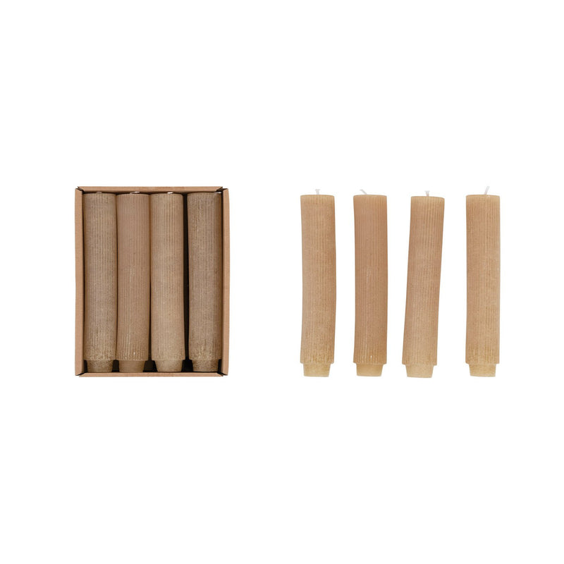Design Shop Unscented Pleated Taper Candles in Box, Set of 12