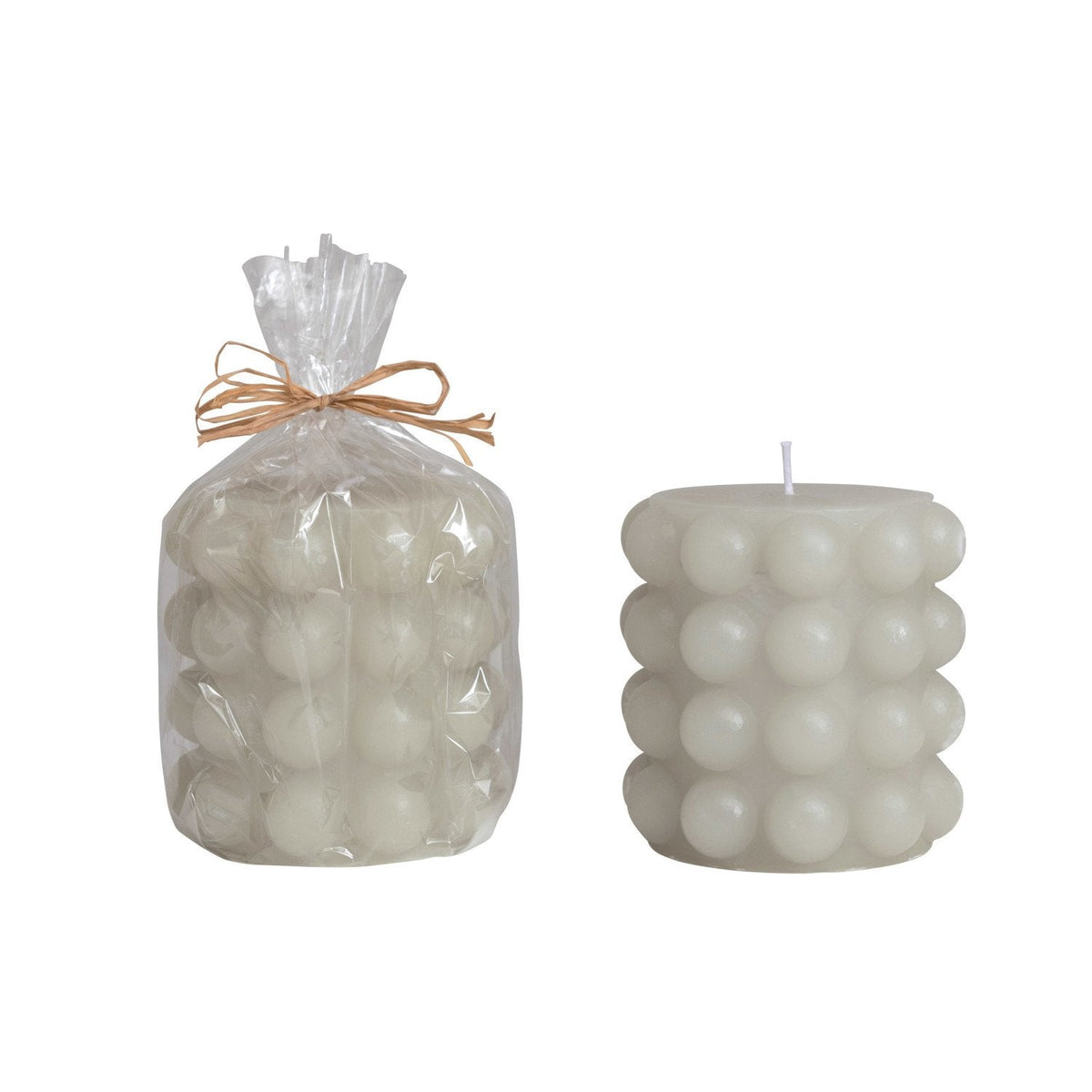 Design Shop Unscented Hobnail Pillar Candle