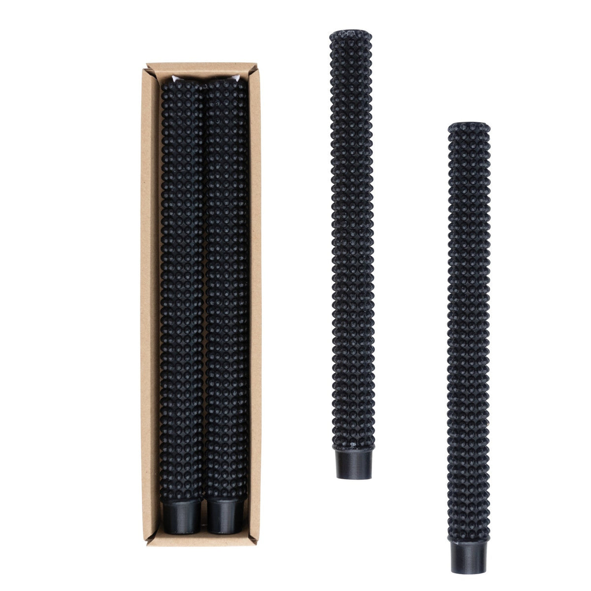 Design Shop Unscented Hobnail Taper Candles in Box, Set of 2