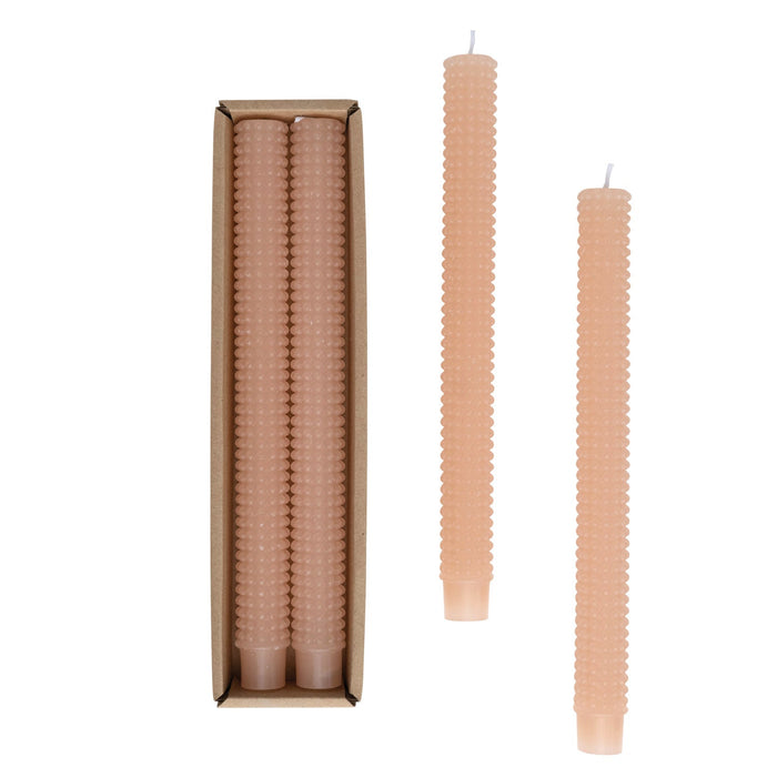 Design Shop Unscented Hobnail Taper Candles in Box, Set of 2