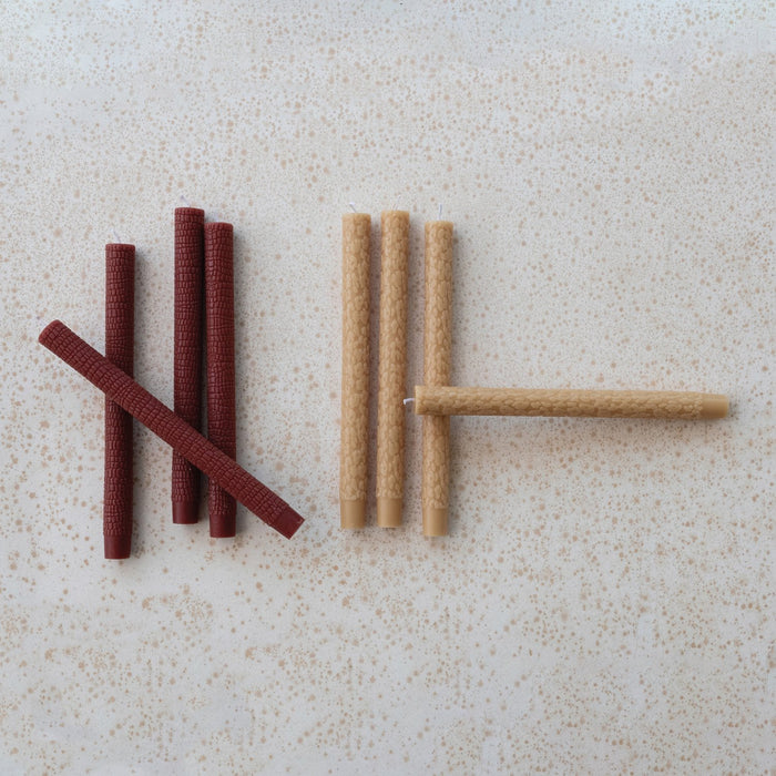 Design Shop Unscented Animal Print Pattern Taper Candles in Box, Set of 2