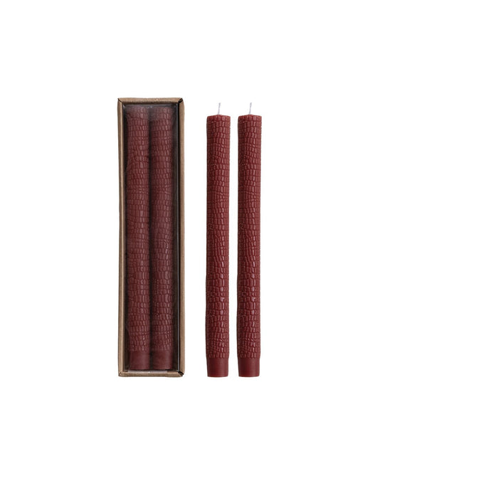 Design Shop Unscented Animal Print Pattern Taper Candles in Box, Set of 2