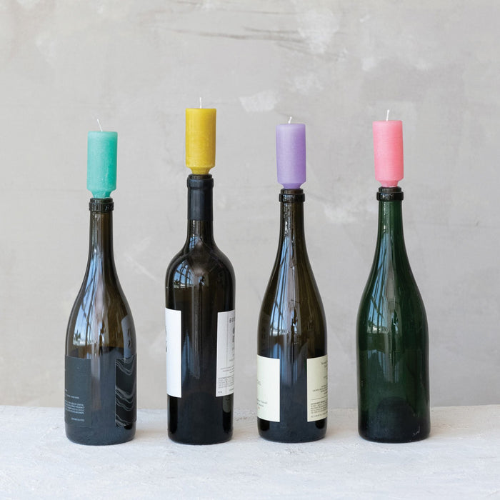 Design Shop Unscented Bottle Taper Candles in Box, Set of 4