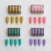 Design Shop Unscented Bottle Taper Candles in Box, Set of 4