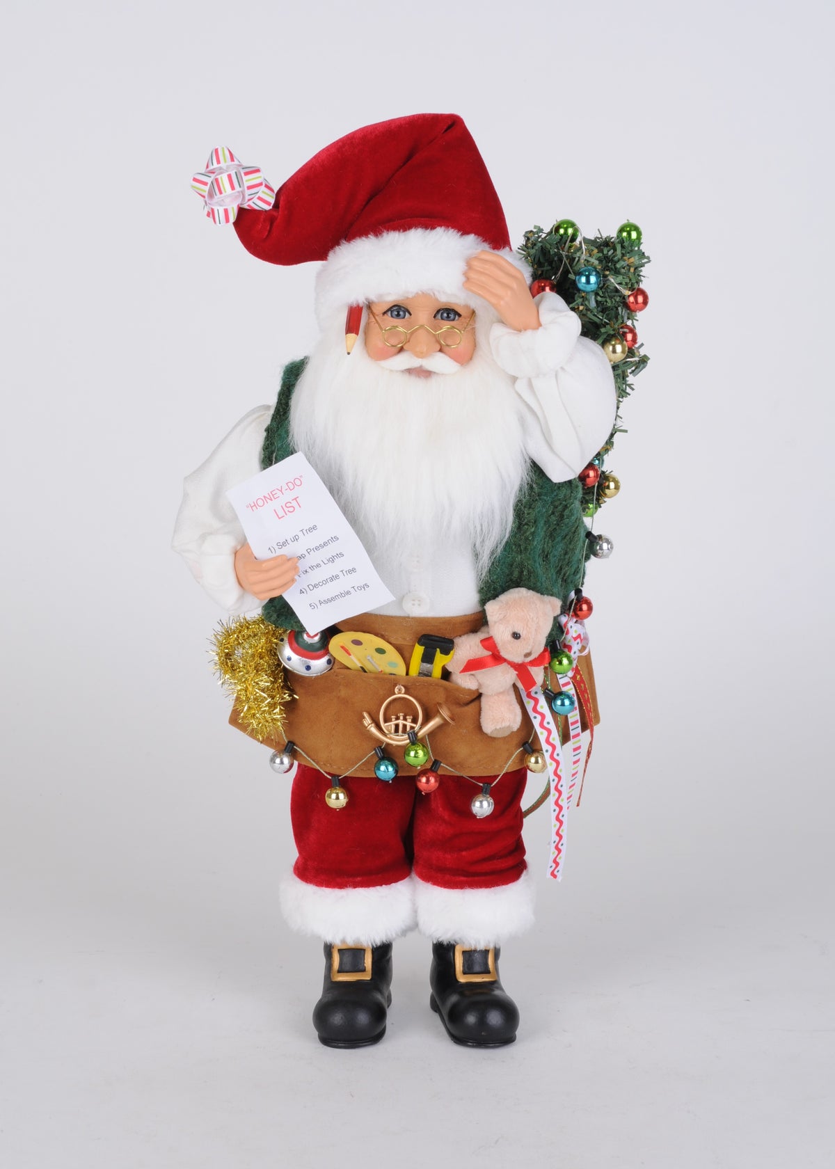 Karen Didion Lighted Honey-Do Santa