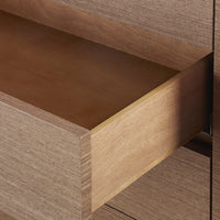 Villa & House Camden 3-Drawer Side Table, Flax Brown