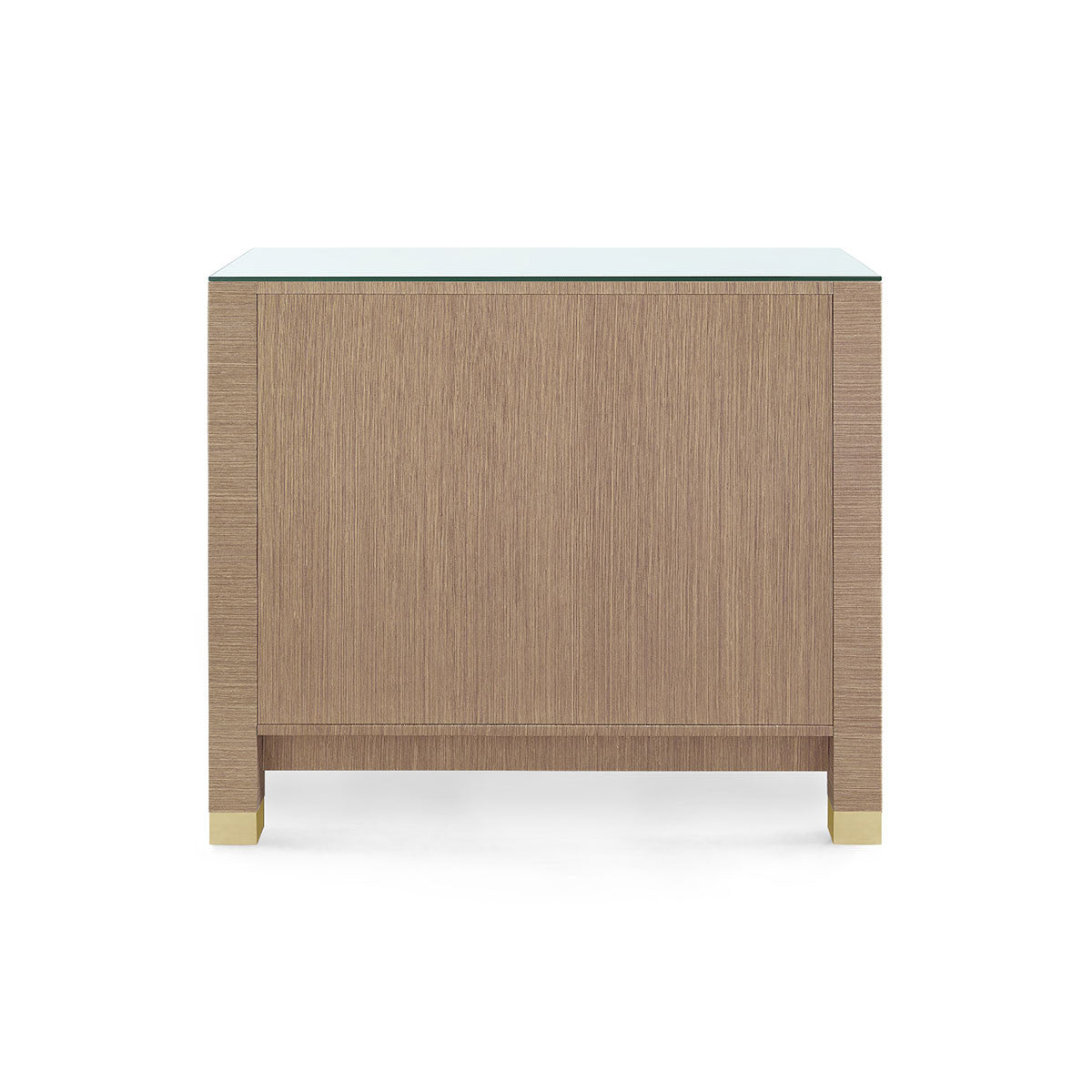 Villa & House Camden Large 4-Drawer with Glass Top, Flax Brown