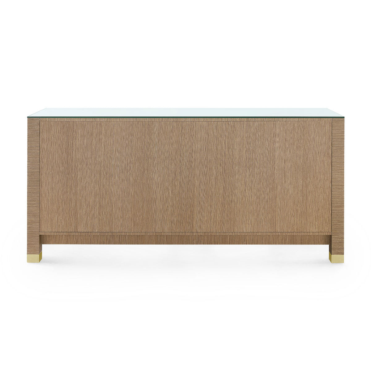 Villa & House Camden Extra Large 8-Drawer with Glass Top, Flax Brown
