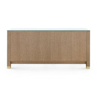 Villa & House Camden Extra Large 8-Drawer with Glass Top, Flax Brown