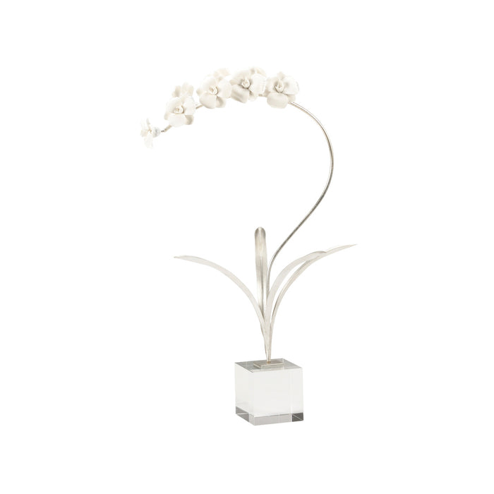 Chelsea House Orchid On Stand - Silver (Med)