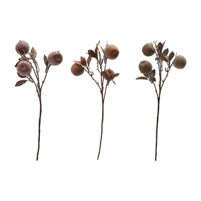 Design Shop 31-1/2"H Faux Crab Apple Stem, Distressed Finish, Set of 3