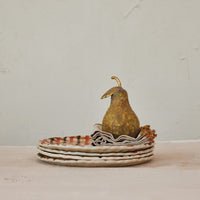 Design Shop 3" Round x 5-1/4"H Paper Mache & Metal Pear, Multi Color