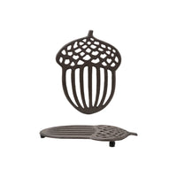 Design Shop Cast Iron Acorn-Shaped Trivet