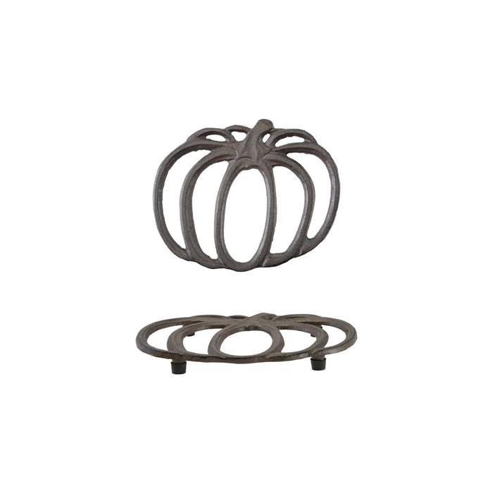 Design Shop Cast Iron Pumpkin-Shaped Trivet