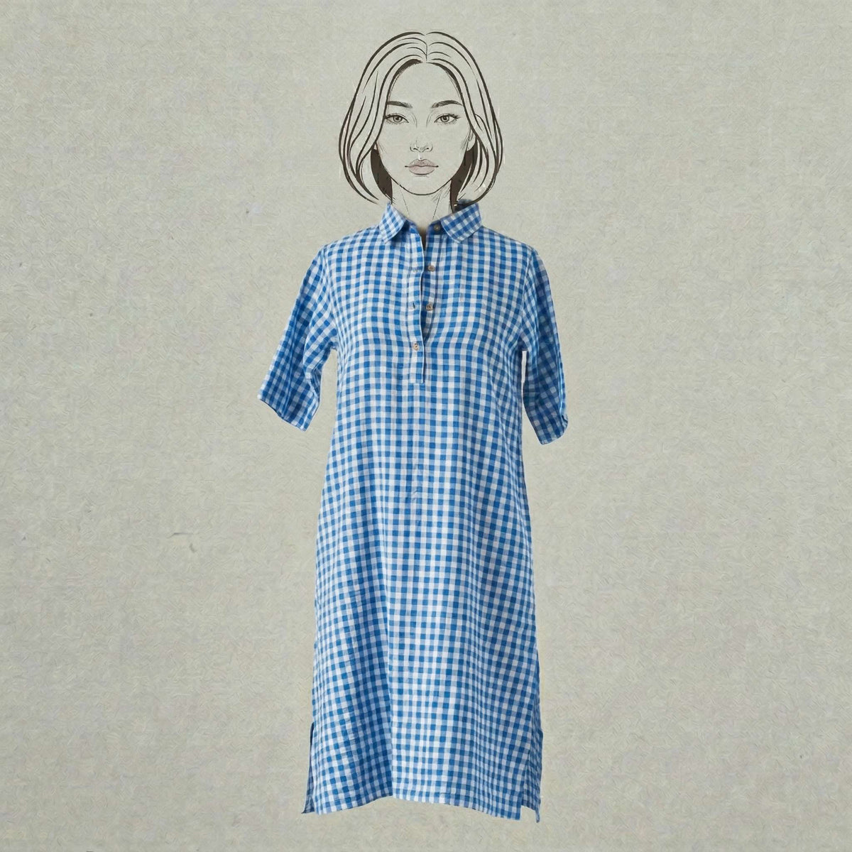 Design Shop Cotton Seer Sucker Veronica Dress, Extra Large