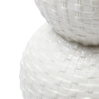 Villa & House Charlotte Lamp with Shade 16-inch White Linen, with Gold, Blanc de Chine