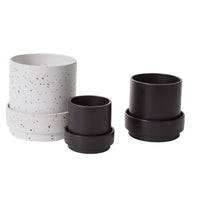 Design Shop Claxton Pot with Saucer 6.25"x 6", Set of 2